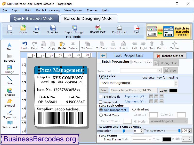 2d Barcode Generator Software 9.3 full